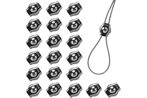 GOALMAD 20PCS 5/32 Inches M4 Stainless Steel Wire Rope Cable Clip Clamp, M4 Simplex Single Bolt Wire Rope Clips for 5/32" Wire Rope