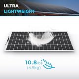 Renogy 200W 12V Flexible Monocrystalline Solar Panel Motorhome Caravan Boat Roof view 4