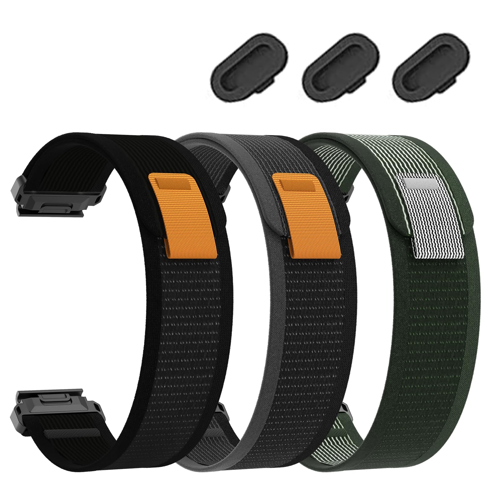 Photo 1 of 26mm Quickfit Watch Bands Compatible with Garmin Enduro 3 2/Fenix 8 pro 51mm/Fenix 7X pro/7X/6X Pro/6X/5X Plus/5X/3 HR,Sport Nylon Strap for Tactix 8 AMOLED-51mm/Descent Mk3i-51mm/Mk2i/tactix 7 Pro