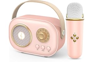 Karaoke Microphone Machine for Kids: Delighkidz Music Kid Toys Christmas Birthday Gifts for 4 5 6 7 8 9 10 11 12+ Years Old Girls Teens Adults Birthday Gifts for Kids Ages 4-12 Party Stocking Stuffers