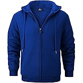 GEEK LIGHTING Hoodies for Men Heavyweight Fleece Sweatshirt - Full Zip Up Thick Sherpa Lined