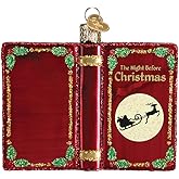 Old World Christmas The Night Before Christmas Glass Blown Ornament for Christmas Tree, Handcrafted Holiday Decoration, Holiday Collection