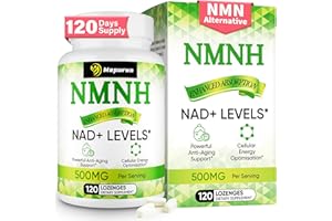 Mapurwn NMNH (Dihydronicotinamide Mononucleotide), NMN Supplement, 500mg per Serving NAD Supplement to Boost NAD+ Levels As We Age for Women & Men, Anti-Aging, Energy, Focus, 120 Count