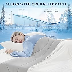 FineMay Cooling Comforter Queen Size, Double-Sided