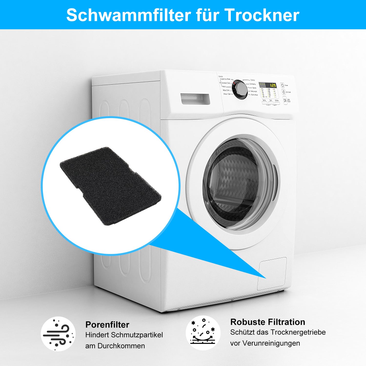 Trockner Filter für Beko, Grundig, Blomberg, Smeg Trockner, 2964840100 4