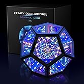 Infinity Mirror Light Infinite Dodecahedron Color Art Light for Gaming Room Decor 3D Hyper Cube RGBW Color Changing Night Lig