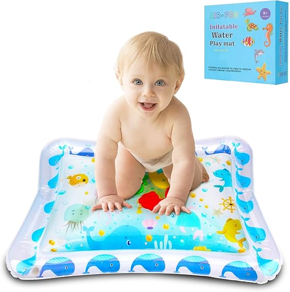Tummy Time Water Play Mat, Premium Inflatable Baby Water Mat, Baby