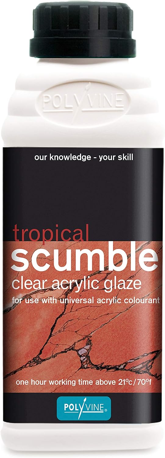 Polyvine Tropical Scumble Glaze, Clear Acrylic Glaze for Hot Environments 21°C+