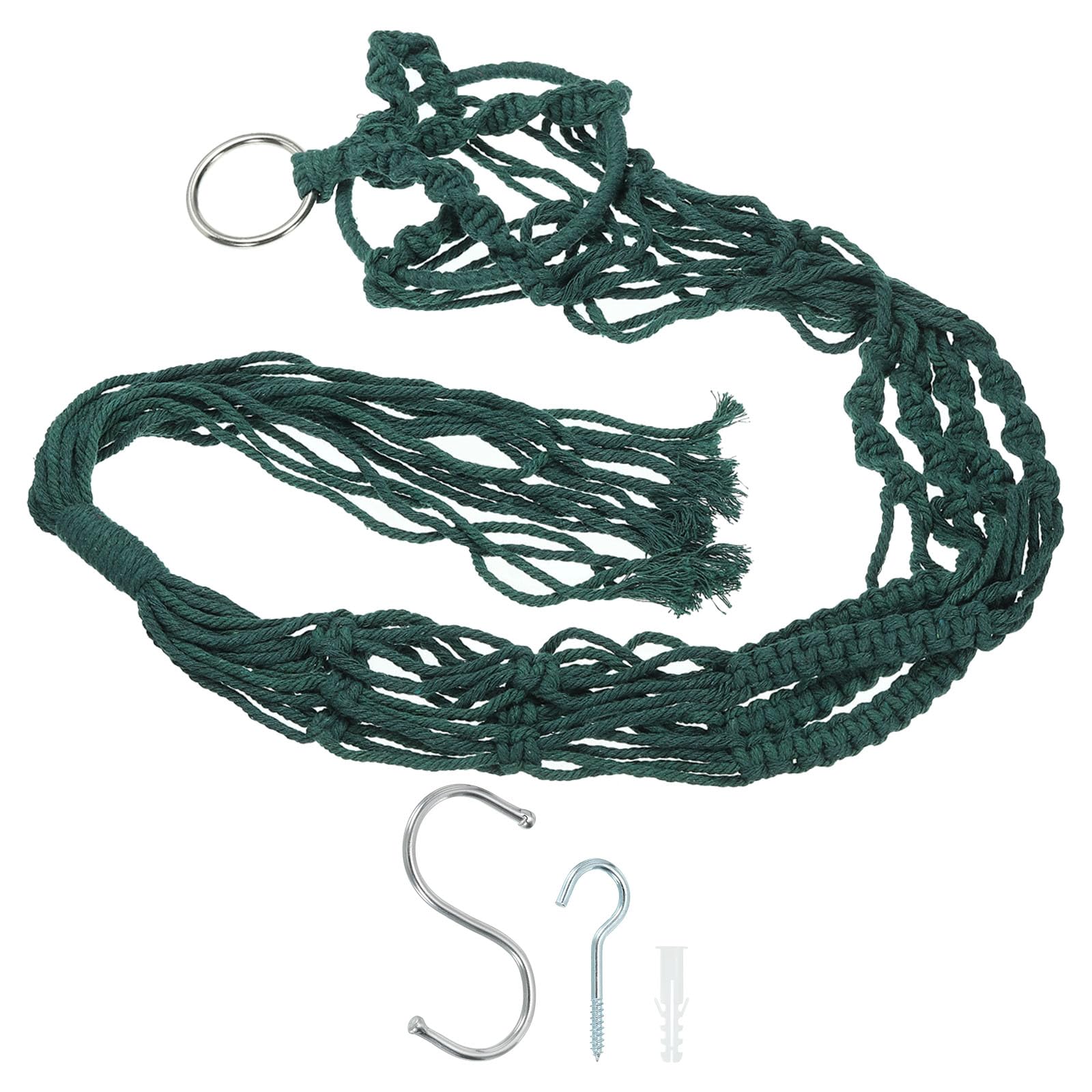 PATIKIL Macrame Hanging Planter, 35 Inch Handmade Hanging Plant Holders Flower Pot Hanger Flower Pot Hanger for Indoor Outdoor Decor, Green