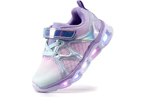 SINOSKY Toddler Girls Led Shoes Kids Light Up Sneakers