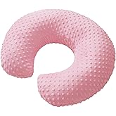 OMYS Nursing Pillow, Breastfeeding Pillows with Removable Cover for Mom with Breathable Filling, Ergonomic Baby Feeding Essentials for Bottle and Breastfeeding​ (Pink)