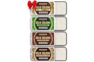 Viking Revolution 4 Pack Mens Colognes - 0.5 Oz Solid Perfume with Spiced Vanilla, Sweet Tobacco, Majestic Oud, Bergamot - Travel Wax Balm Cologne