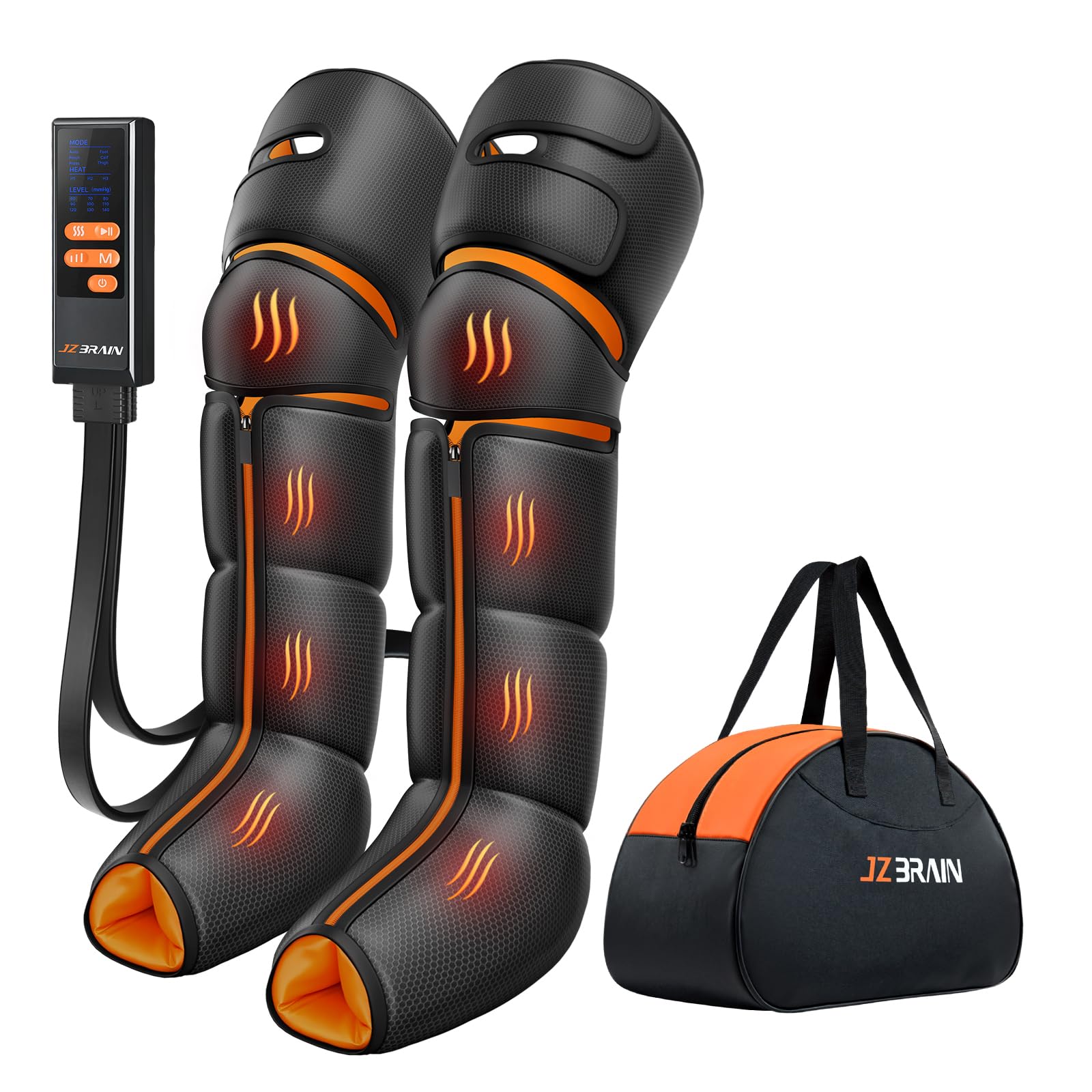 Photo 1 of JZBRAIN Leg Massager with Heat and Compression : Sequential Compression Boots with 6 Modes, 9 Intensity and 3 Heat – Leg Massager for Circulation and Pain Relief - Gifts for Mom,Dad,Seniors,Him,Her
