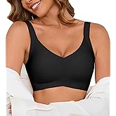 ULTREAGLE Bras for Women Bralette - Womens Wireless Full Coverage Comfortable Sleep Everyday Bra with Extender, S-XXL