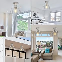 EAPUDUN Semi Flush Mount Ceiling Light, Modern