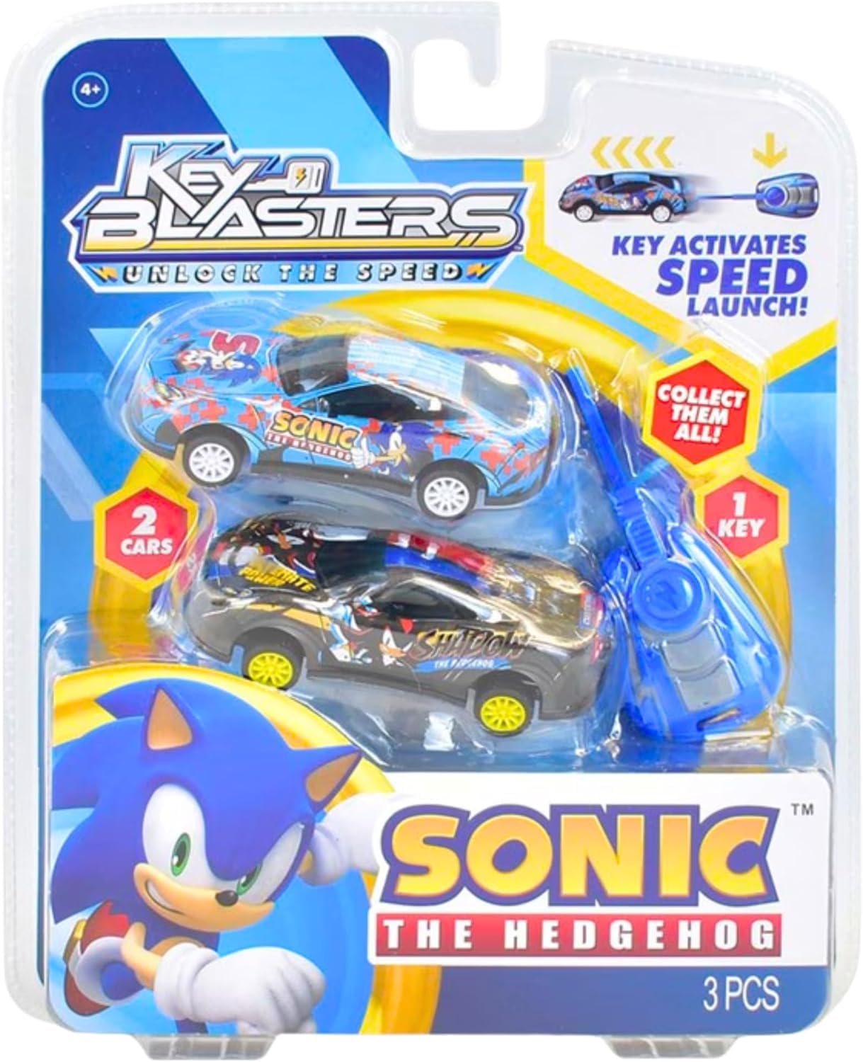 Sonic The Hedgehog Character Car Launcher Blaster Twin Packs - (Sonic & Shadow)