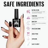 TOMICCA Jet Black Gel Polish 8ml Soak Off UV/LED High Gloss Long Lasting view 7