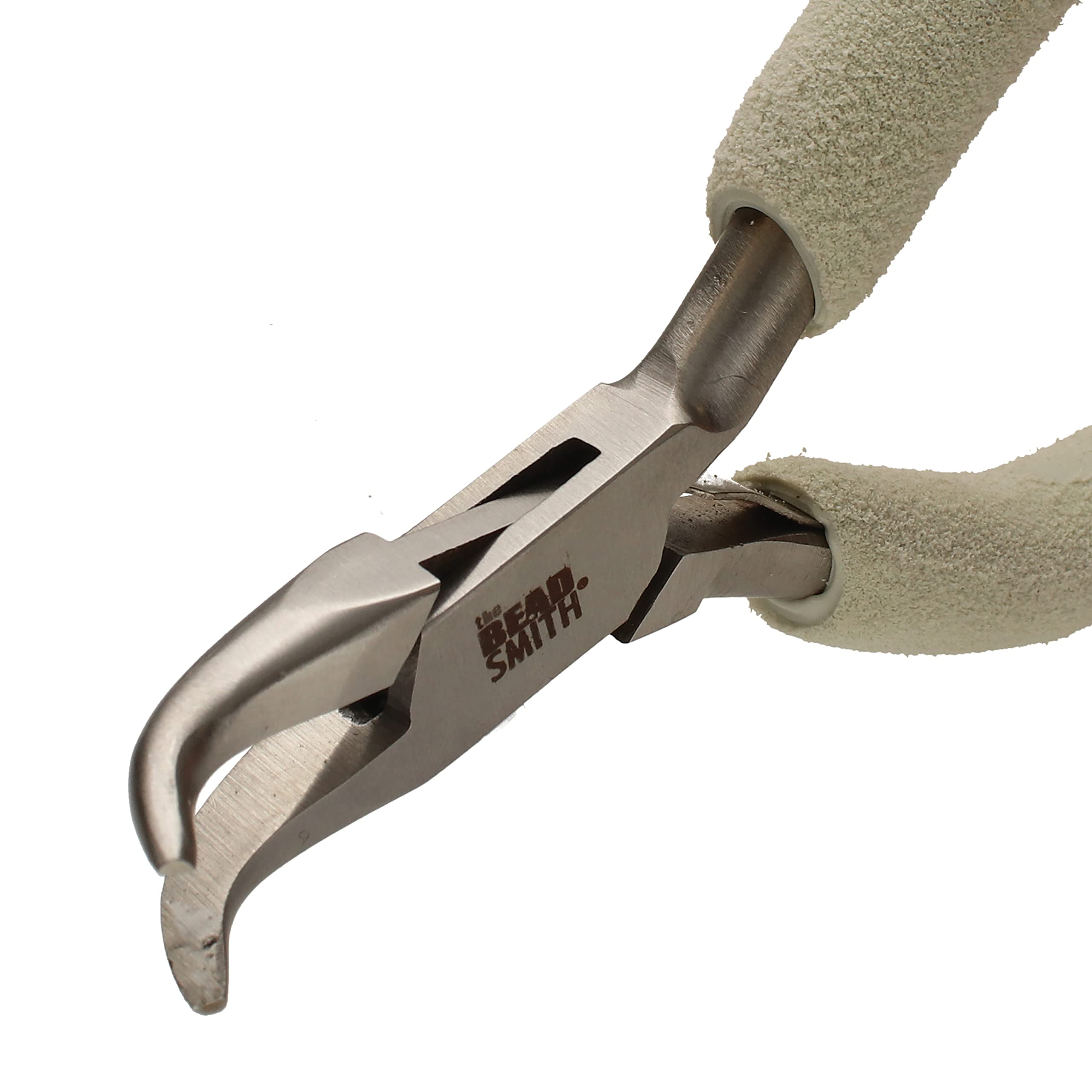 The Beadsmith Bent Chain Nose Pliers, 6.25 inches (159mm), Polished Steel Head with Elongated Handle & Double-leaf Spring — image 1