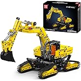 Mould King 17076 Excavator Toys for Adults, Crawler Excavator Model Kits, Digger Toy Building Set, Static Version 840 PCS Con