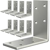 KOMOHOM (8PCS) 3x3x1.5 L Brackets Heavy Duty, Galvanized Corner Brace | 90 Degree L-Shaped Angle Bracket for Wood, Heavy Duty Galvanized Iron for Framing, Fence, Beams &amp; Shelves, Rust-Resistant