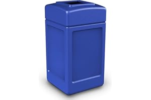 Commercial Zone Products 732104 Square Waste Container,Blue,42 Gallon