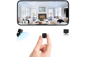 RXIMA Mini 4K HD Security Camera Indoor Wireless Home Small 2025 Cameras Nanny Cam Tiny Portable Micro Can No Need WiFi Cams Motion Detection Night Vision,App Control,SD Storage,Wide Angle for House Outdoor