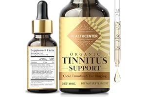 HEALTHCENTER Tinnitus Relief for Ringing Ears, Natural Herbal Drops for Tinnitus Treatment, Noise Reduction & Ear Ringing Relief, Supports Ear Health