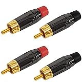Amphenol ACPL Black Chrome, Gold Plated RCA
