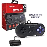 Hyperkin "Scout" Premium Wired Controller for SNES - Space Black | Classic Gamepad Controller Compatible with Super Entertainment System