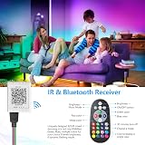 Mexllex Led Strip Light 15M Bluetooth App Remote RGB Music Sync view 3
