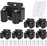Hejo 6 Packs Wall Mounted Broom Holder Stainless Steel Heavy Duty Mop Tool