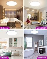 zemty 24W RGB LED Ceiling Light with Remote 3000K-6500K Dimmer 3200LM view 6