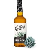 Collins Raw Agave Nectar, Made with Real Agave, Natural Sweetener for Cocktails, Tea, Coffee, and Baking, Smooth and Mild Flavor, Home Bars, Party Essentials, Bartending Supplies, 32 oz, Set of 1