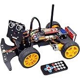 Adeept Smart Car Kit for ESP32-WROVER(Compatible with Arduino IDE), Line Tracking, Obstacle Avoidance, OLED Display, Ultrasonic Sensor, ESP32-CAM Video Transmission, Remote Control, DIY STEM Education