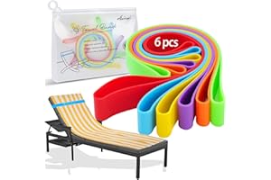 ANTFUNY 6 Pack Towel Band for Beach Pool Lounge Chair Strap Clip Carnival Cruise Ship Essentials 2025 Packing List Royal Caribbean Card Lanyard Cup Luggage Tag Holder Women Vacation Must Haves Summer Travel