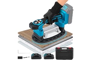 Antstone Tile Vibration Tool 220mm Suction Cup 441lbs/200kg Adsorption Handheld Tile Installation Leveling Machine Tile Vibrator Tool for Tiling Leveling Laying Max.20000r/Min 9 Speeds (Blue)