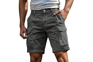 Cargo Shorts for Men 2026 Stretch Cotton Elastic Waist Work Short Summer Outdoor Relaxed Fit Golf Hiking Shorts with Pockets
