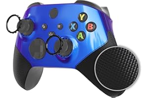 eXtremeRate ASR Version Performance Rubberized Side Rails Grips Shell for Xbox Series X|S, Chameleon Purple Blue Redesigned Grip Handles Faceplate for Xbox Core Controller - Controller Without