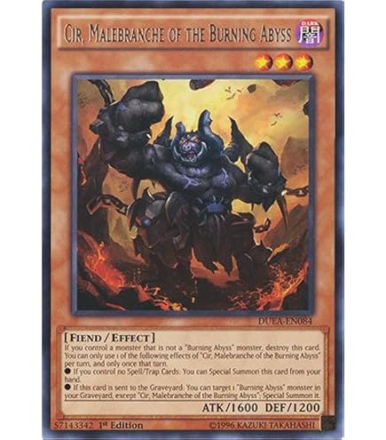 yugioh burning abyss deck 2019 YU-GI-OH! - Fire Lake of The (NECH-EN086) - The New Challengers - 1st Edition Qty:60pcs Lata de los Dioses del Faraón 2022 Arena Standard - Standard