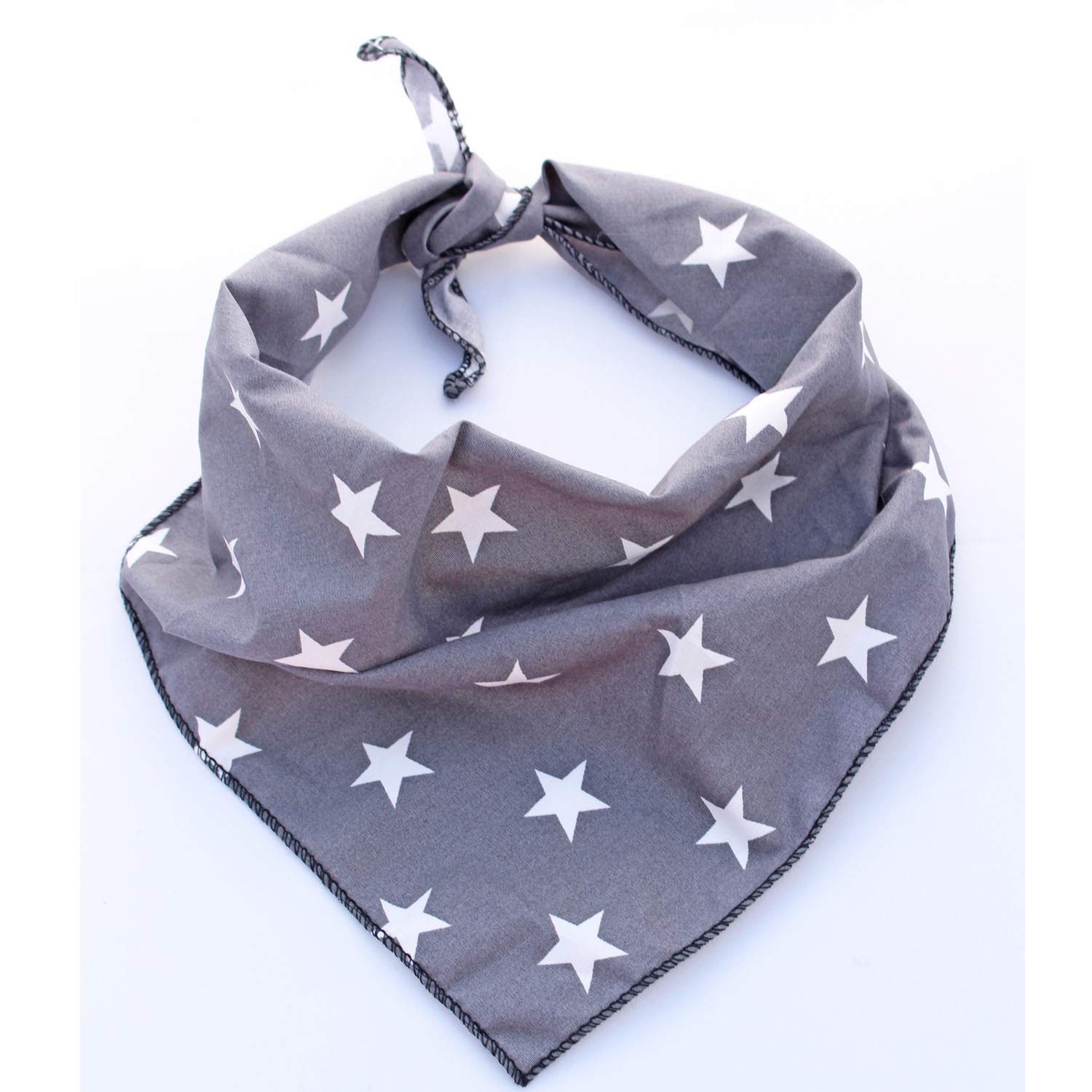 Pet Pooch Boutique Star Bandana for Dog, Extra Small/Grey, XS