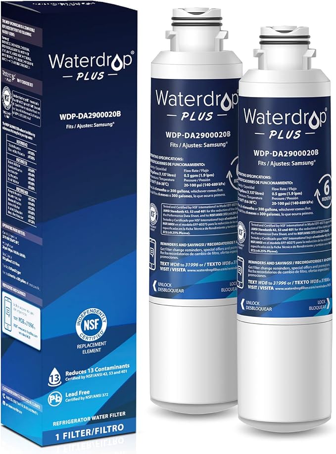 Waterdrop NSF 401&53&42 Certified DA2900020B Refrigerator Water Filter