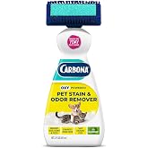 Carbona 2-in-1 Oxy-Powered Pet Stain &amp; Odor Remover, 22 Fl Oz | Carpet Spot Cleaner, Sponge &amp; Bristle, Helps Remove Urine Odor, Lifts Mud, Vomit &amp; Feces Stains, Helps Prevents Resoiling