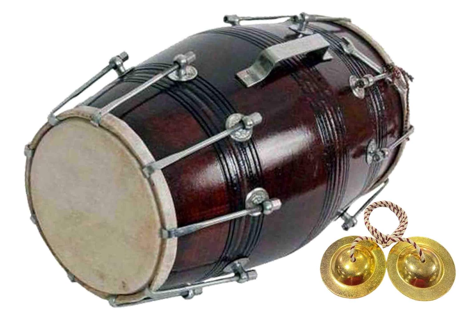 GT manufacturers Wooden Musical Instrument Dholak Drum Amazon.in
