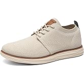 Bruno Marc Men's KnitFlex Breeze Casual Dress Sneakers | Breathable Lightweight Mesh Lace-Up Derby Walking Shoes for Work &amp; Weekend