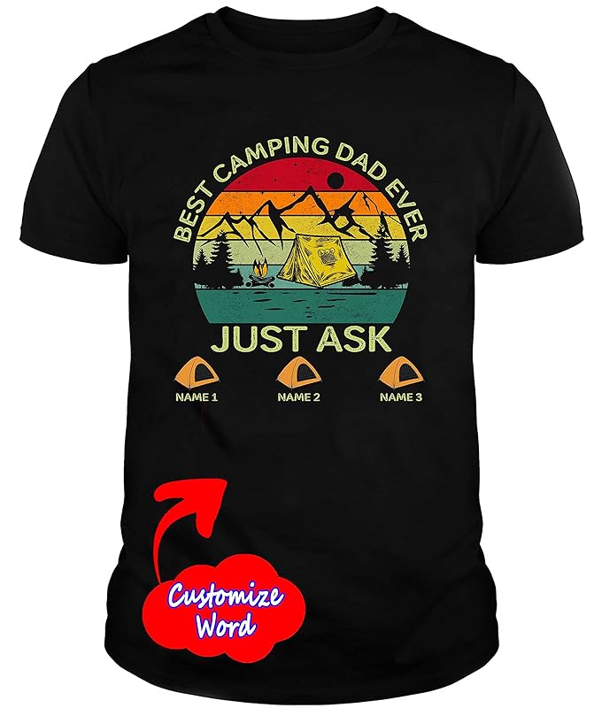 camping dad t shirt