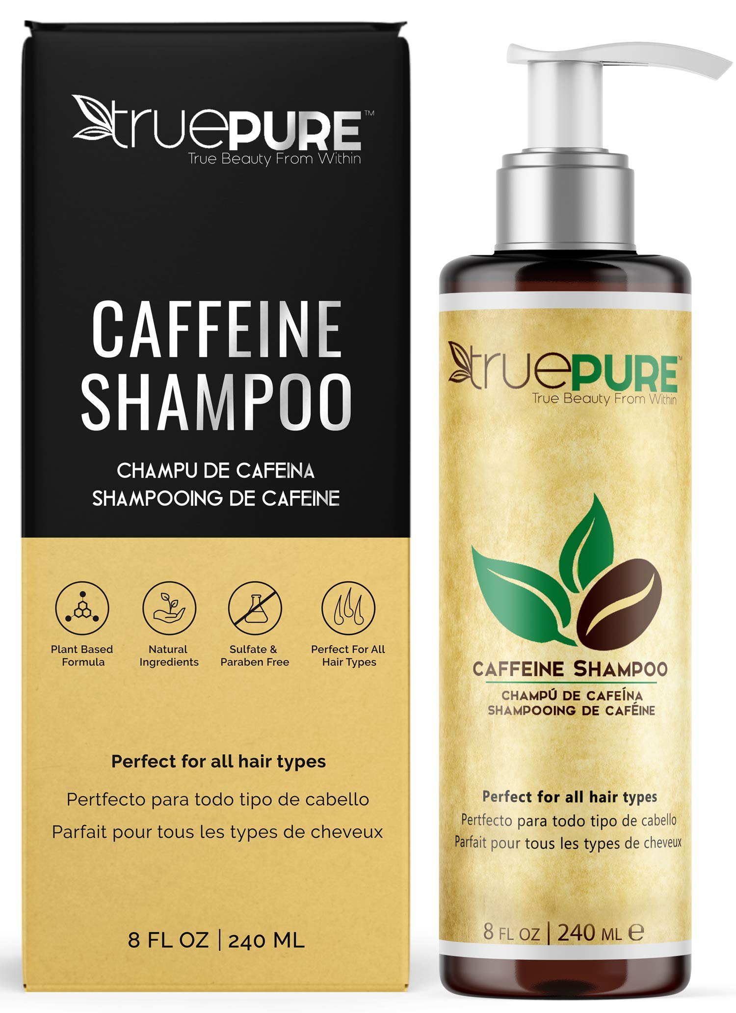 TruePure Caffeine Shampoo, Treatment Contains No Sulfates or Fragrance