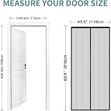 SMALUCK Magnetic Door Screen 110x210 cm Heavy Duty Fly Mesh with Magnets view 2