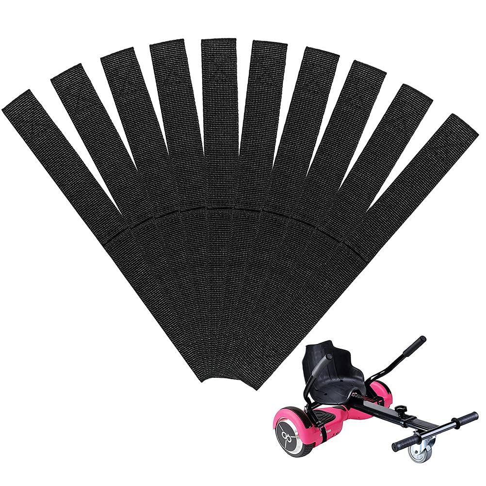 BSTCAR 10 Pieces Adjustable Hoverboard Straps, Replacement Straps Nylon Hover Board Seat Attachment Strap Fastening Hoverboard Cable