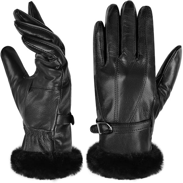 UGG Women's Leather Sheepskin Vent Gloves with Conductive Tech