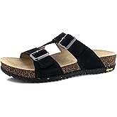 Dansko Dayna Double Buckle, Slip-On Sandal for Women - Cushioned Cork Midsole for Comfort and Shock Absorption - Vibram ECOSTEP EVO Rubber Outsole for Long-Lasting Wear